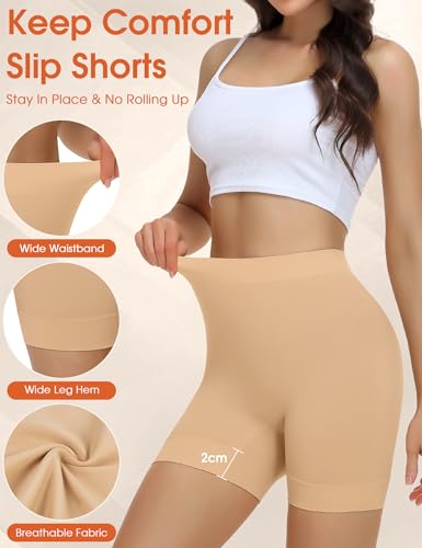 Slip Shorts for Under Dresses Women Anti Chafing Shorts Seamless Boyshort