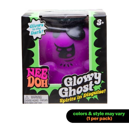 Schylling Needoh Needohween Glowy Ghost - Sensory Squeeze Toy - (Pack of 1)