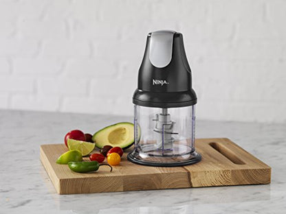 Ninja Express Chop Electric Food Chopper, 200-Watt, One-Touch Pulse, for Chopping, Mincing, and Pureeing – BPA-Free, Dishwasher Safe, with Storage Lid, 16oz, NJ100C (Canadian Version)