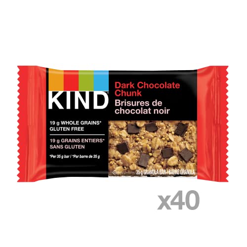 KIND Healthy Grains Bars, Dark Chocolate Chunk, Gluten Free, 40 Count