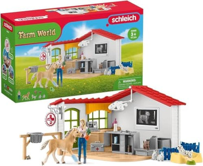 Schleich Farm World - 43Pc Veterinarian Practice with Pets | 42502