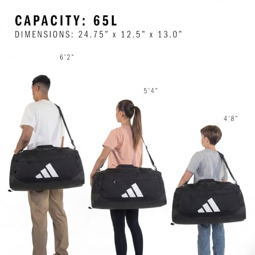 adidas Unisex-Adult Defender 5 Medium Duffel Bag, Black, 59L Medium