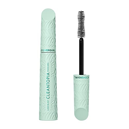 COVERGIRL - Lash Blast Cleantopia Mascara, Clean Volumizing Mascara, plant-powered clean vegan Formula, Conditions Lashes - Extreme Black - 800