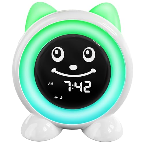I·CODE Time to Wake Kids Alarm Clock, Toddler Sleep Training Clock | Night Light & Nap Timer, Gift for 2-10 Years Old Children Boys Girls