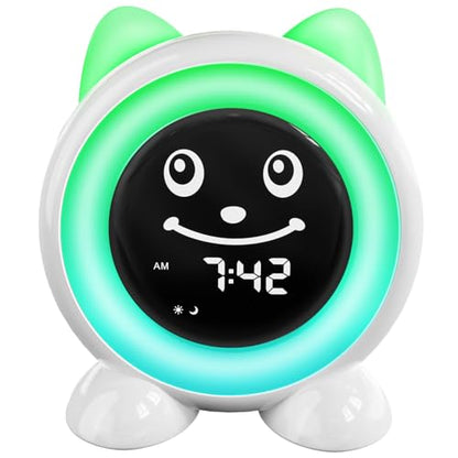 I·CODE Time to Wake Kids Alarm Clock, Toddler Sleep Training Clock | Night Light & Nap Timer, Gift for 2-10 Years Old Children Boys Girls