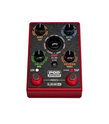 Line 6 POD Express Guitar Pedal Multi Effects and Amp Modeling Processor, Looper, USB-C Interface, Software Editor