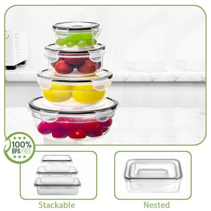 50-Piece Large Airtight Food Storage Containers with Lids(25 Containers & 25 Lids),Food Savers,BPA-Free Plastic Food Containers, Leak Proof Meal Prep Container for Meal Prep(MicrowaveDishwasher Safe)