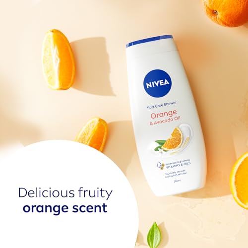 NIVEA Orange & Avocado Oil Body Wash, 3x500ml