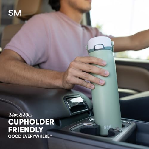 Simple Modern Insulated Sport Water Bottle with Chug Lid | 30oz, Black