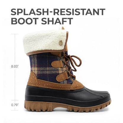 DREAM PAIRS Women's Waterproof Winter Snow Boots,Tan,6