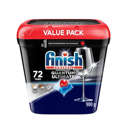 Finish Quantum Ultimate Dishwasher Detergent Pods, 72 Tabs