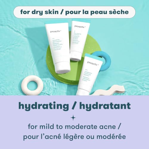 Proactiv+ 3 Step Advanced Skincare Acne Treatment – Salicylic Acid Face Wash, Benzoyl Peroxide Pore Minimizing Treatment, and Salicylic Acid Hydrating Moisturizer - 30 Day Complete Acne Skin Care Kit