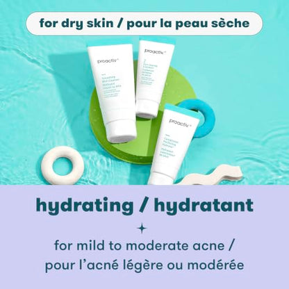 Proactiv+ 3 Step Advanced Skincare Acne Treatment – Salicylic Acid Face Wash, Benzoyl Peroxide Pore Minimizing Treatment, and Salicylic Acid Hydrating Moisturizer - 30 Day Complete Acne Skin Care Kit