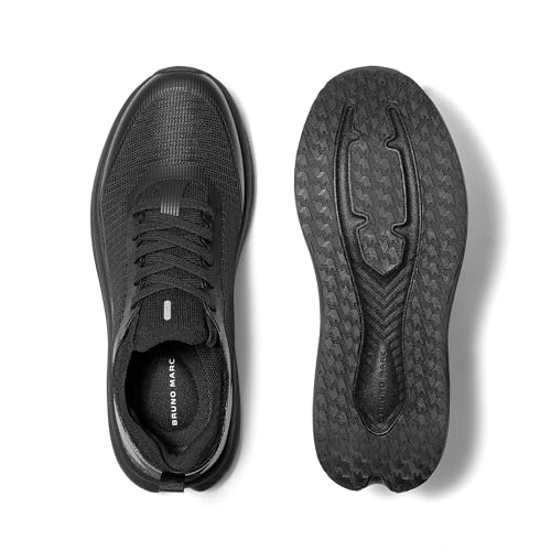 Bruno Marc Men's Walking Shoes Casual Sneakers,All Black,10