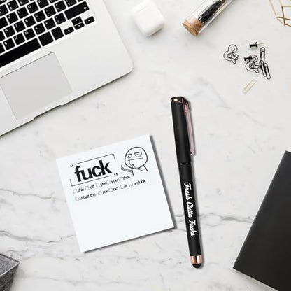 Funny Small Christmas Gift for Men Women Gag Pad and Pen Set Gifts