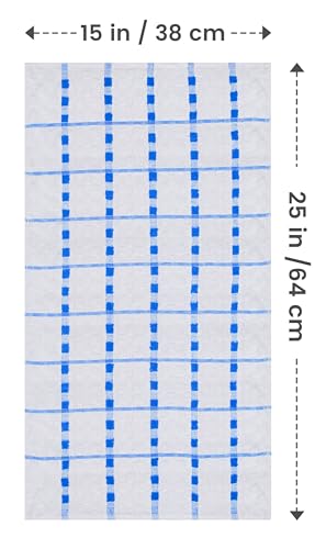Utopia Towels Kitchen Towels, 12 Pack, 15 by 25 Inches, Dobby Weave, 100% Ring Spun Cotton, Super Soft and Absorbent Dish, Tea, and Bar Towels, Blue