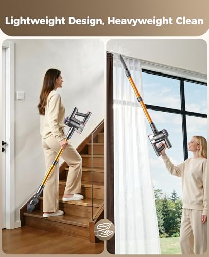 Cordless Vacuum Cleaner, 500W 45KPA 45Mins Stick Vacuum Cleaners for Home