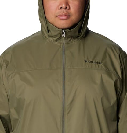 Columbia Mens Glennaker Lake II Rain Jacket, Stone Green, Large Tall