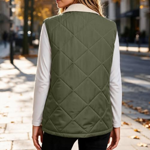 Generic Ladies Winter Vest Packable Quilted Puffer Jackets Zip Up Coats