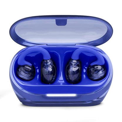 JBL Soundgear Clips - True Wireless Open-Ear Headphones, Dynamic Sound with Bass Boost, All-Day Comfort, 4-mic Crisp, Clear Calls 2.0 with AI-Trained Algorithm, IP54 Water and Dust Resistant (Blue)