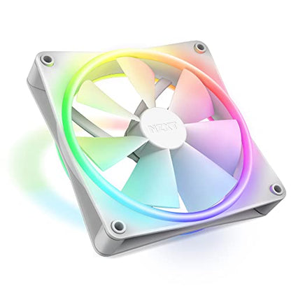 Nzxt 270651 Fan Rf-d14sf-w1 F140 RGB Duo 140mm Fdb 4-pin Pwm White Ratail