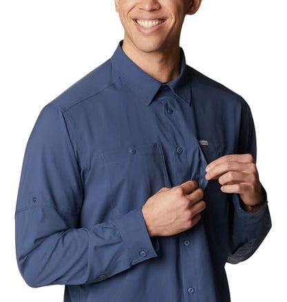 Columbia Men's Silver Ridge Utility Lite Long Sleeve, Dark Mountain, Large