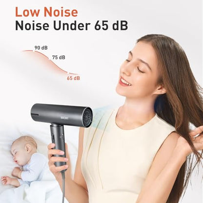TANSHINE Ionic Hair Dryer, High-Speed Blow Dryer for Travel