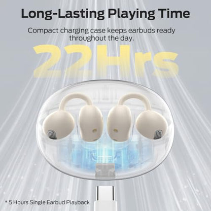 Oraolo Open Ear Clip-On Earbuds, Bluetooth Waterproof Wireless Headphones