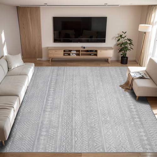 Area Rugs for Living Room 5x7 Boho Area Rug Carpet Machine Washable Area Rugs for Bedrooms Tapis Living Room Rug Nursery Rug Office Rug Soft Grey