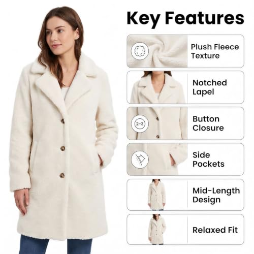 Womens Winter Coats Fall Coats for Women Fuzzy Fleece Jacket Button Down Long Sleeve Coat Casual Office Work Winter Clothes With Pocket Army Green S