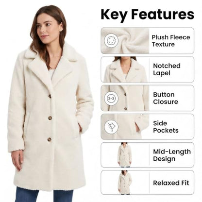 Womens Winter Coats Fall Coats for Women Fuzzy Fleece Jacket Button Down Long Sleeve Coat Casual Office Work Winter Clothes With Pocket Army Green S