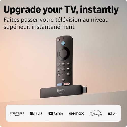 Amazon Fire TV Stick HD (nouveau modèle), téléviseur gratuit et en direct, télécommande vocale Alexa, alimenté par le téléviseur, configuration sans effort