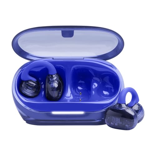 JBL Soundgear Clips - True Wireless Open-Ear Headphones, Dynamic Sound with Bass Boost, All-Day Comfort, 4-mic Crisp, Clear Calls 2.0 with AI-Trained Algorithm, IP54 Water and Dust Resistant (Blue)
