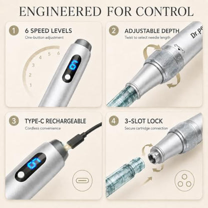 Microneedling Pen for At-Home Skin Care Designed for Women and Men