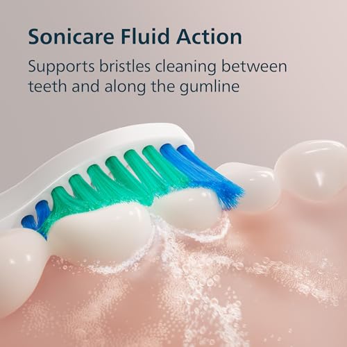 Philips Sonicare 2100 Rechargeable Electric Toothbrush, 1 Brush Head, White | 200% More Plaque Removal, 2 Brush Settings, 2-Minute Guided Timer, QuadPacer, EasyStart, 14-Day Battery, HX3661/04