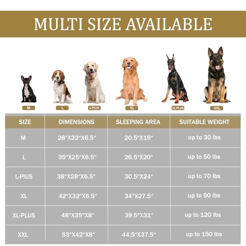 Bedfolks Orthopedic Dog Bed, Waterproof Dog Sofa Bed for Medium Dogs, Egg Foam Pet Couch Bed with Removable Washable Cover and Nonslip Bottom, Black