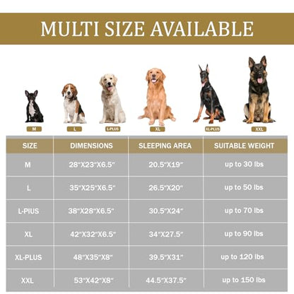 Bedfolks Orthopedic Dog Bed, Waterproof Dog Sofa Bed for Medium Dogs, Egg Foam Pet Couch Bed with Removable Washable Cover and Nonslip Bottom, Black