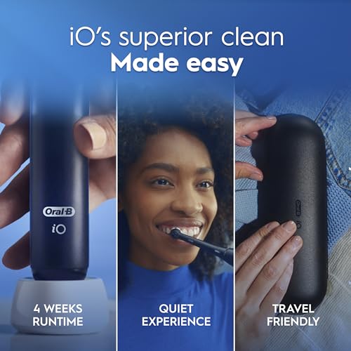 Oral-B iO2 Electric Toothbrush, for an Easy Switch to Electric, Night Black, Rechargeable Electric Toothbrushes, iO Series 2 Limited with 1 Power Toothbrush, 1 Brush Head, and 1 Travel Case
