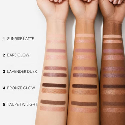 Exmiloo Cream Eyeshadow Stick, Taupe Matte & Rose Gold Shimmer Duo