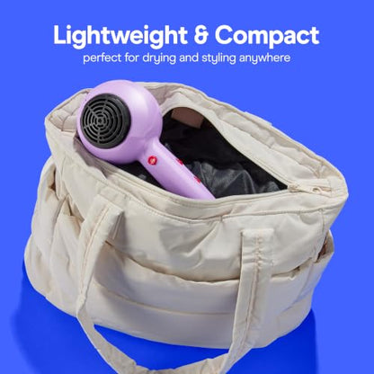 Conair Cake Pop Blowout Kit, Hair Dryer with Diffuser & Concentrator, Round Brush, 3 Claw Clips, Blow Dryer for Women, Tourmaline Ceramic Technology, 3 Heat/2 Speeds, Lilac, 505AMZ