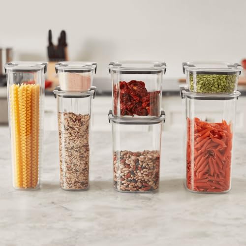 Rubbermaid Brilliance Airtight Food Storage Container | Pantry Storage Container for Flour, Sugar, and Rice | 3.7 L (16 Cup)