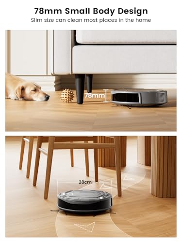 Lefant M210 Pro Robot Vacuum Cleaner, 6 Cleaning Modes, 200 Mins Runtime, 4000Pa Suction, SmartSense Technology, Grey