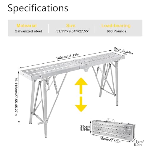 HIYOUGO Work Platform, Folding Portable Scaffolding, Work Scaffolding