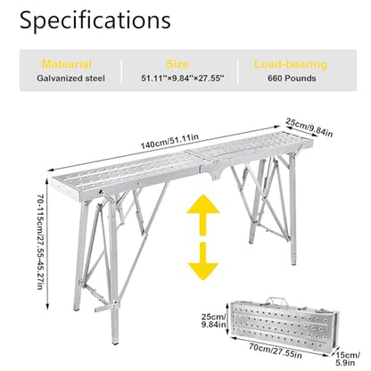 HIYOUGO Work Platform, Folding Portable Scaffolding, Work Scaffolding