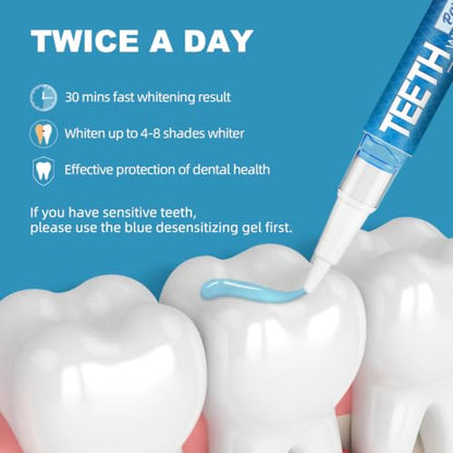 PankooTeeth Teeth Whitening Pen, Enamel-Safe Formula, No Pain for Sensitive Teeth