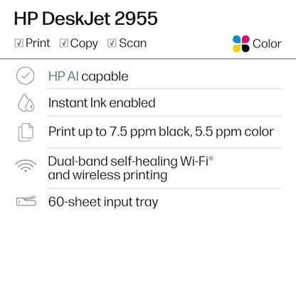 HP DeskJet 2955 All-in-One Printer - Black