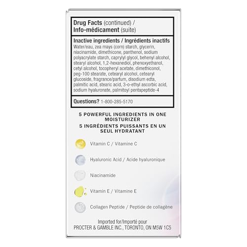 Olay Super Cream with Sunscreen SPF 30, Ultra Lightweight Face Moisturizer with Vitamin C, Hyaluronic Acid, Niacinamide, Vitamin E, and Collagen Peptide, 15 mL