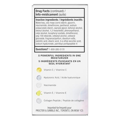 Olay Super Cream with Sunscreen SPF 30, Ultra Lightweight Face Moisturizer with Vitamin C, Hyaluronic Acid, Niacinamide, Vitamin E, and Collagen Peptide, 15 mL