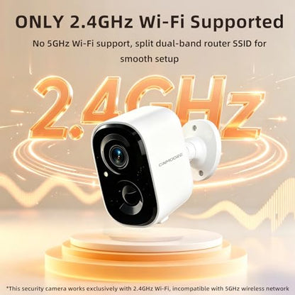 2.5K Wireless Magnetic Home Security Cameras Outdoor WiFi, Non-Subscription AI Person Detection, 4MP Color Night Vision, Full Duplex 2-Way Audio