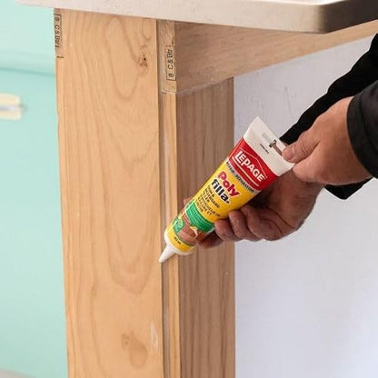 LePage Polyfilla Trim and Baseboard Wood & Wall Filler, 162 ml Tube 1 Pack | Fast-setting Acrylic Trim & Baseboard Filler. Sandable And Paintable In 30 Mins. Water Cleanup